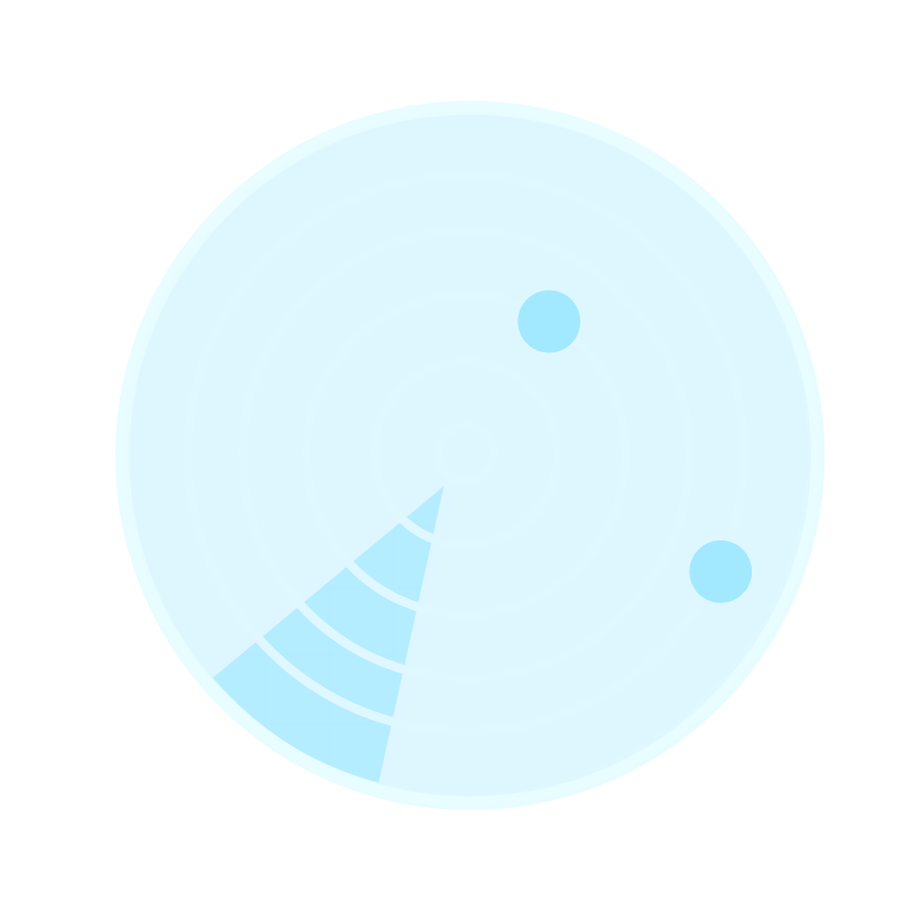 white basic radar system base