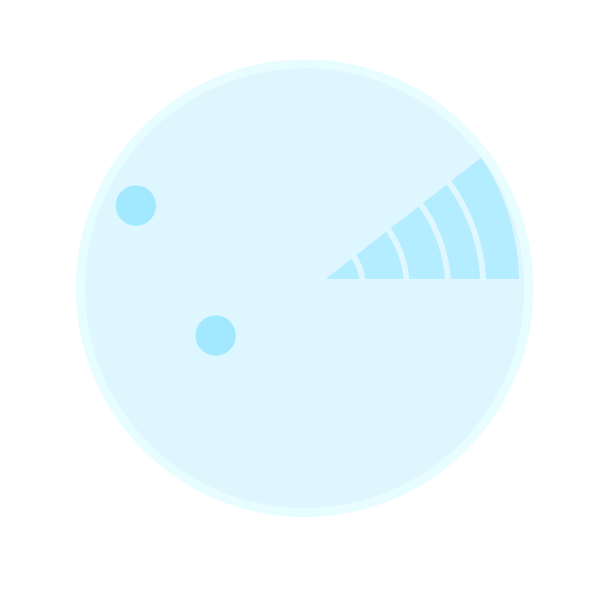 white basic radar system base again